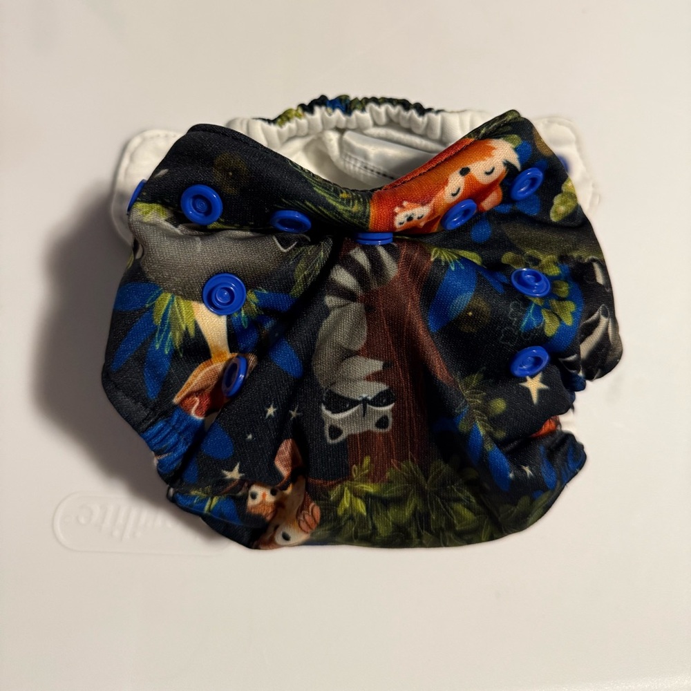 Thirsties Natural AIO NEWBORN cloth diaper - midnight forest